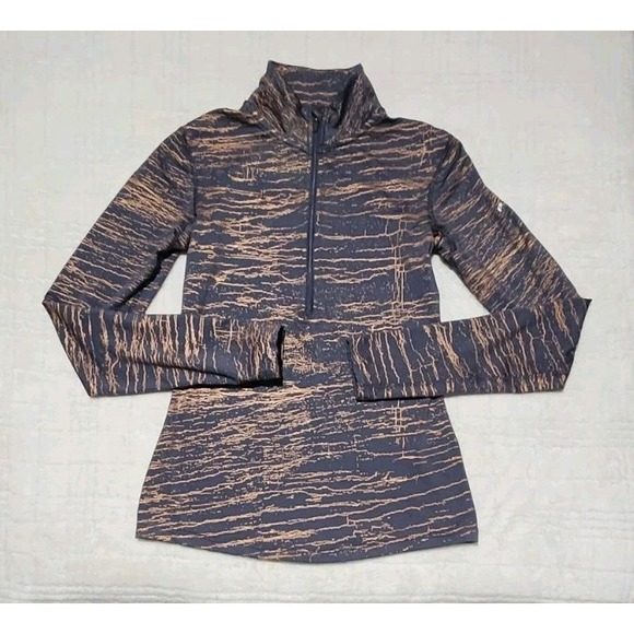 Nike Tops - Nike Pro Pullover Womens Small Gray 1/2 Half Zip Long Sleeve Stretch Mock Neck